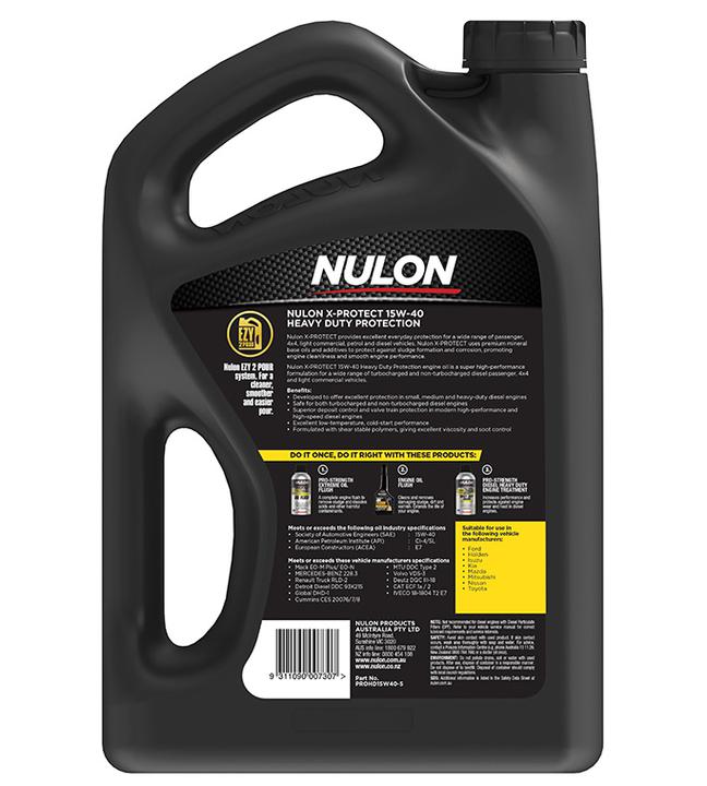 Nulon X-PROTECT 15W-40 Heavy Duty Protection Engine Oil 5L Mineral PROHD15W40-5