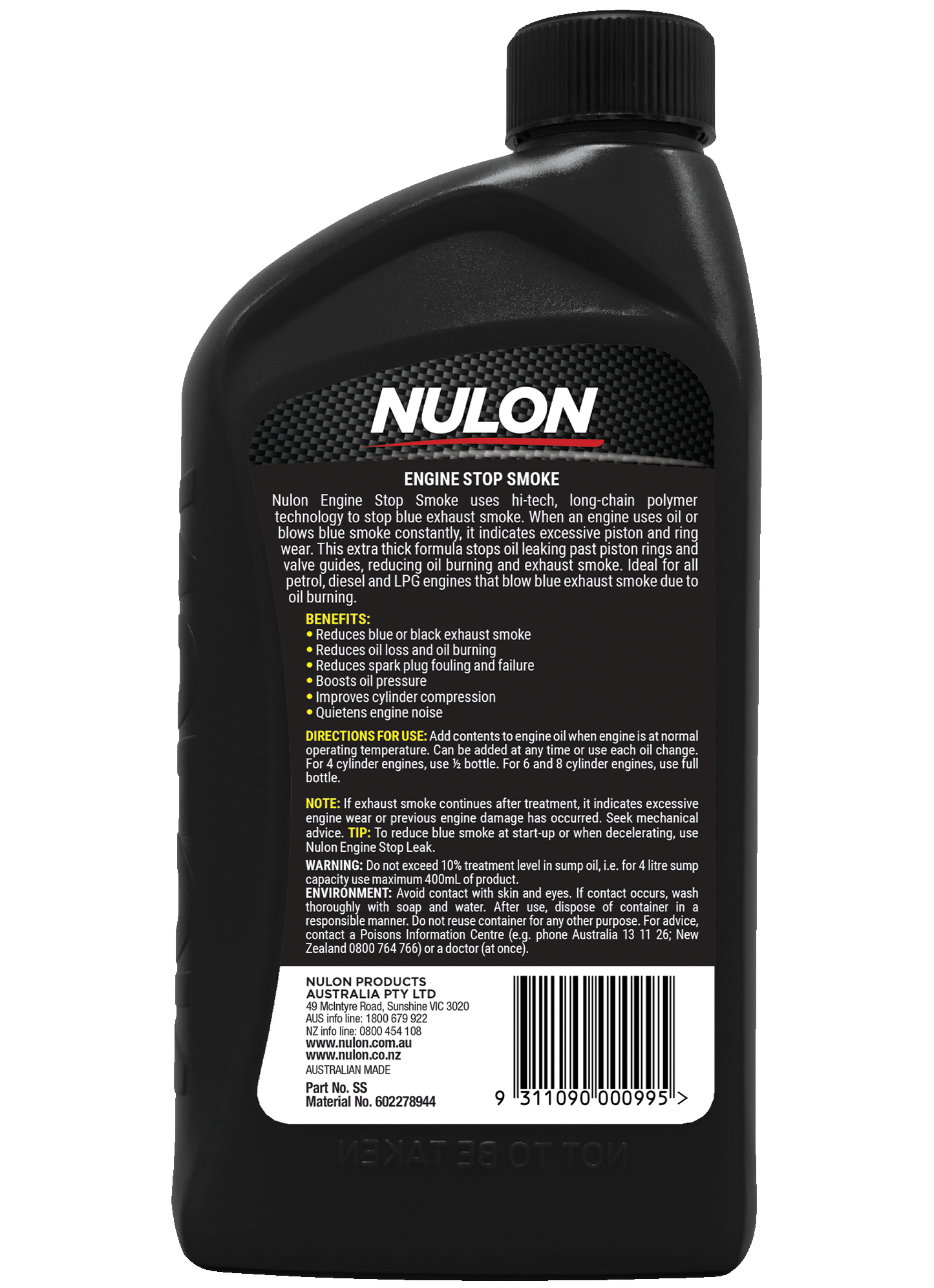 Nulon Engine Stop Smoke 500ml SS