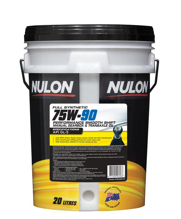 Nulon 75W-90 Manual Gearbox and Transaxle Oil 20L Full Synthetic SYN75W90-20