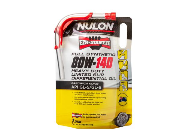 Nulon EZY-SQUEEZE HD Limited Slip Differential Oil 80W-140 1L Full Synthetic SYN80W140-1E
