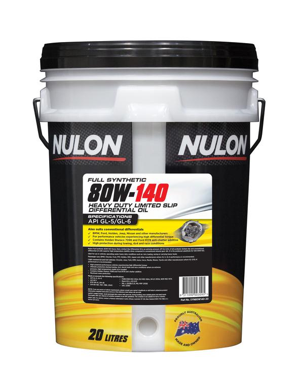 Nulon Heavy Duty 80W-140 Limited Slip Differential Oil 20L Full Synthetic SYN80W140-20