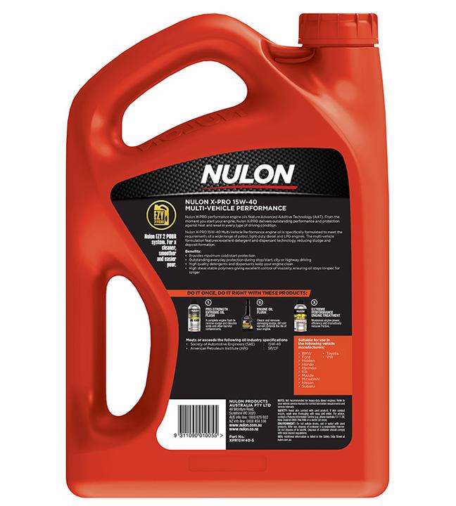 Nulon X-PRO 15W-40 Multi-Vehicle Performance Engine Oil 5L Semi Synthetic XPR15W40-5