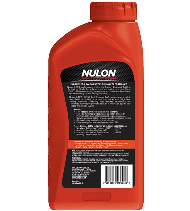 Nulon X-PRO 5W-30 Fast Flowing Performance Engine Oil 1L Semi Synthetic XPR5W30-1