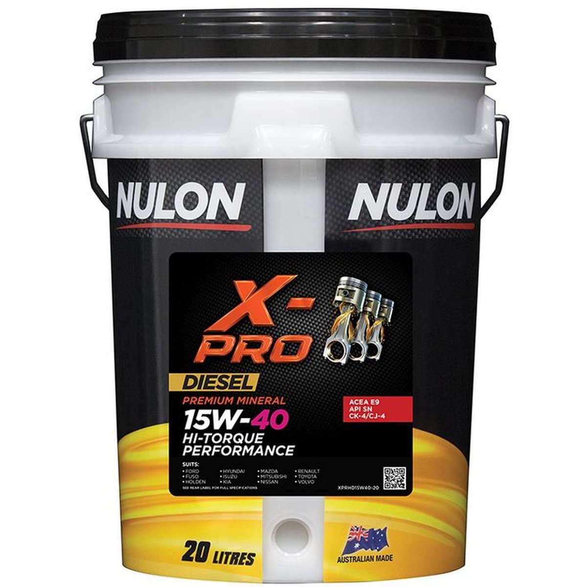 Nulon X-PRO 15W-40 Hi-Torque Performance Engine Oil 20L Mineral XPRHD15W40-20