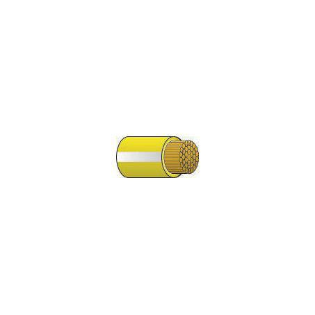 OEX Automotive Cable Single Core 3mm Yellow W/White Trace 100M Roll ACX0361