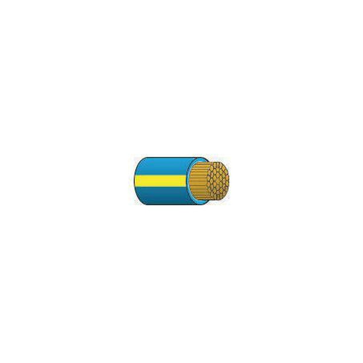 OEX Automotive Cable Single Core 2mm Blue W/Yellow Trace 100M Roll ACX0573/100