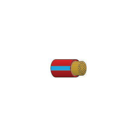 OEX Automotive Cable Single Core 3mm Red W/Blue Trace 30M Roll ACX0721