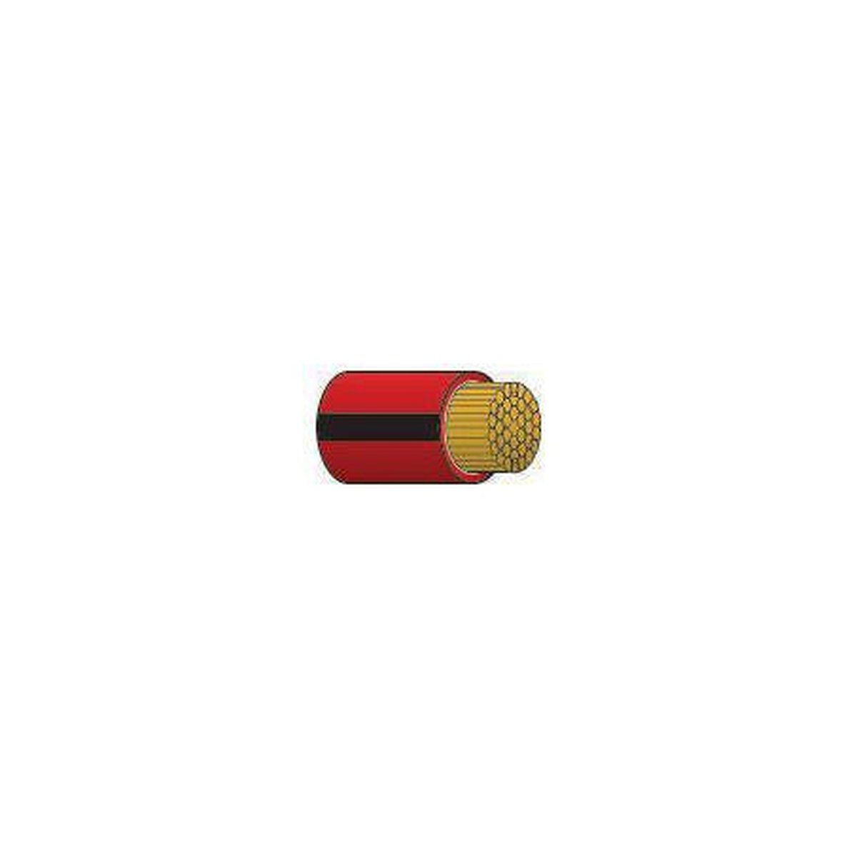 OEX Automotive Cable Single Core 3mm Red W/Black Trace 100M Roll ACX0712L