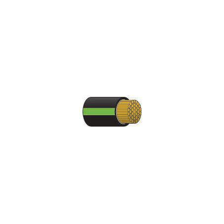 OEX Automotive Cable Single Core 3mm Black W/Green Trace 30M Roll ACX0714
