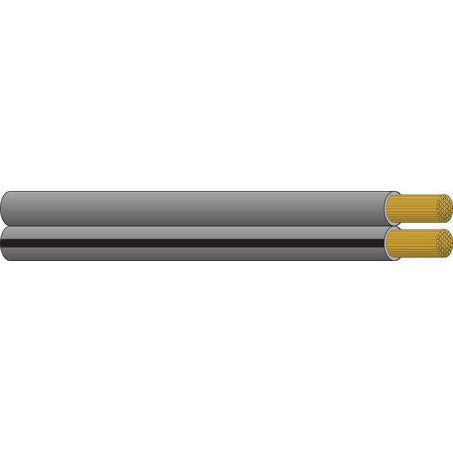 OEX Speaker Cable Twin Core 2mm Figure 8 Grey W/Black Trace 100M Roll ACX0801