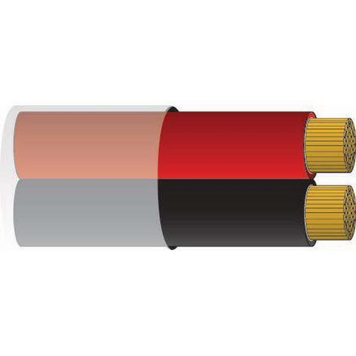 OEX 2 B&S Twin Core Battery Cable Red/Black W/Clear Sheath 10M Roll ACX0843