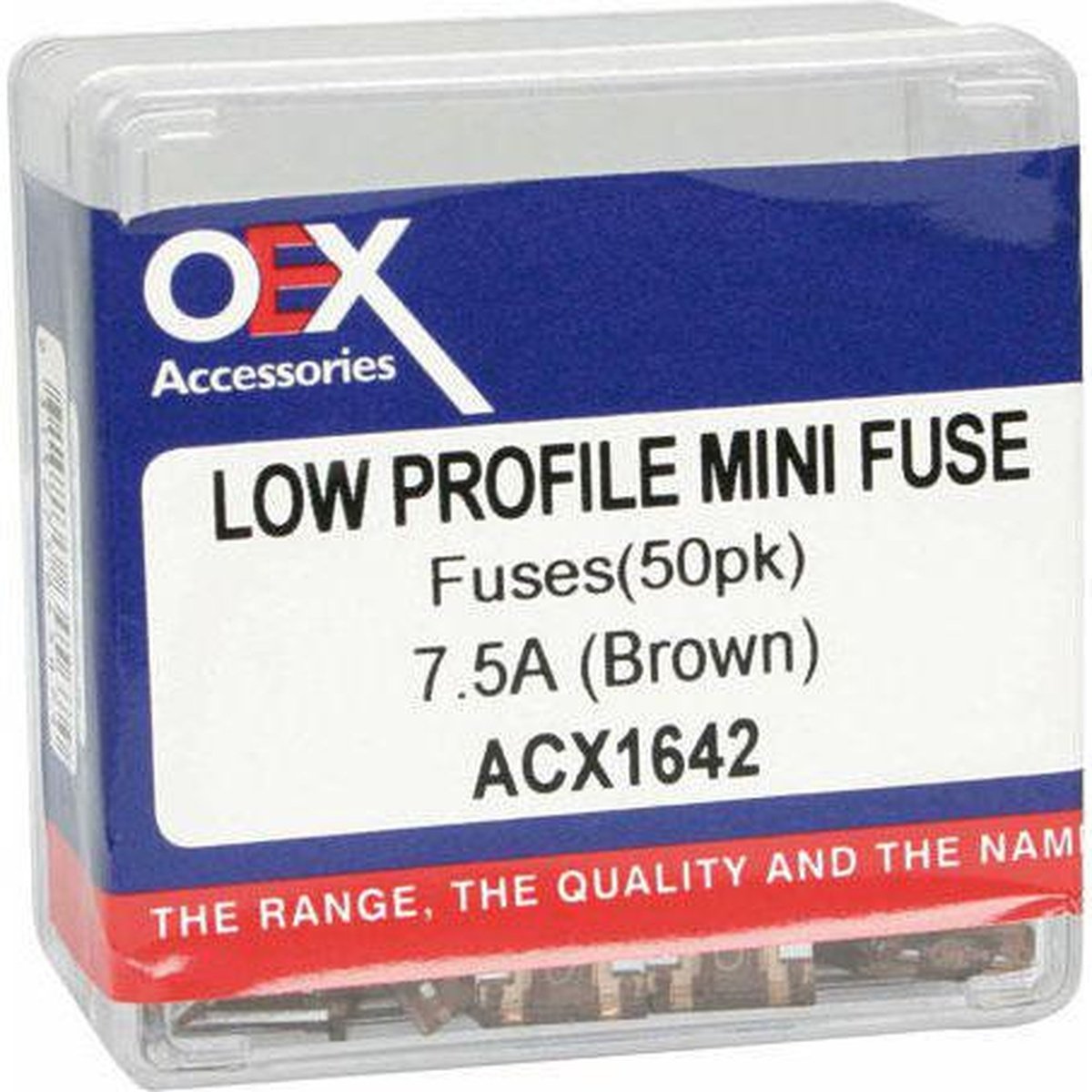 OEX Fuse Low Profile Mini Blade 7.5A Brown (Pack of 50) ACX1642