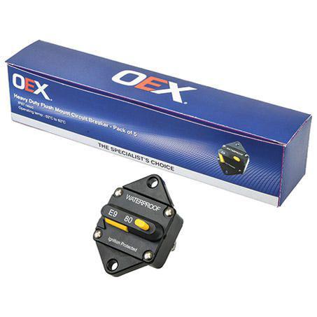 OEX Flush Mount Circuit Breaker Manual Reset 80A (Box of 5) ACX2065/5
