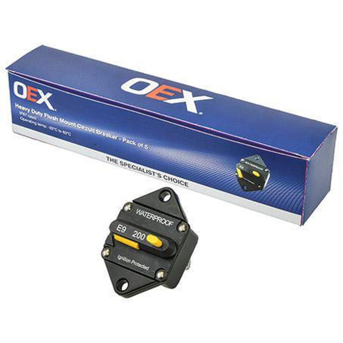 OEX Flush Mount Circuit Breaker Manual Reset 200A Box of 5 ACX2068/5