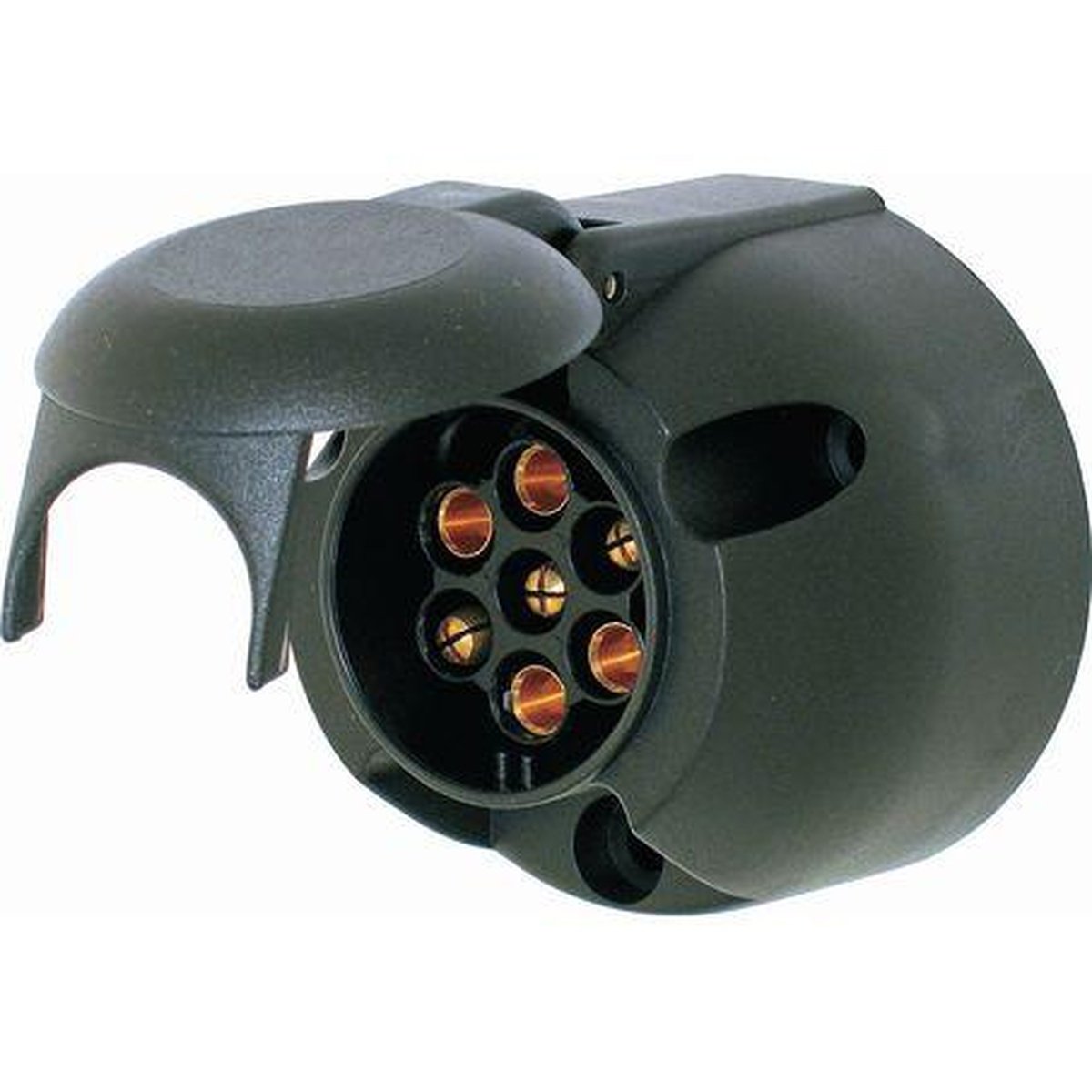 OEX Trailer Socket 7 Pin Large Round Plastic ACX2801