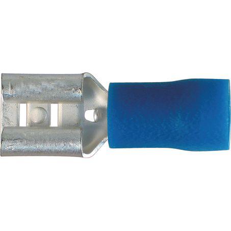 OEX Crimp Terminal Female Blade Blue 6.3mm Vinyl (100 Pack) ACX3017