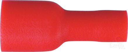 OEX Crimp Terminal Female Blade Red 6.3mm Vinyl (100 Pack) ACX3022