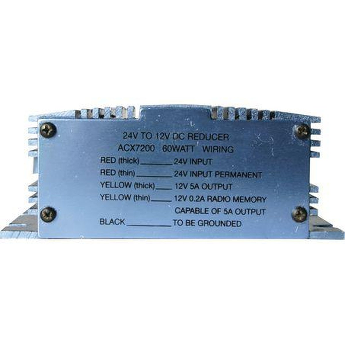 OEX Voltage Reducer 24V-12V Switch Mode Single Circuit 5A W/Memory Wire fits Radio ACX7200