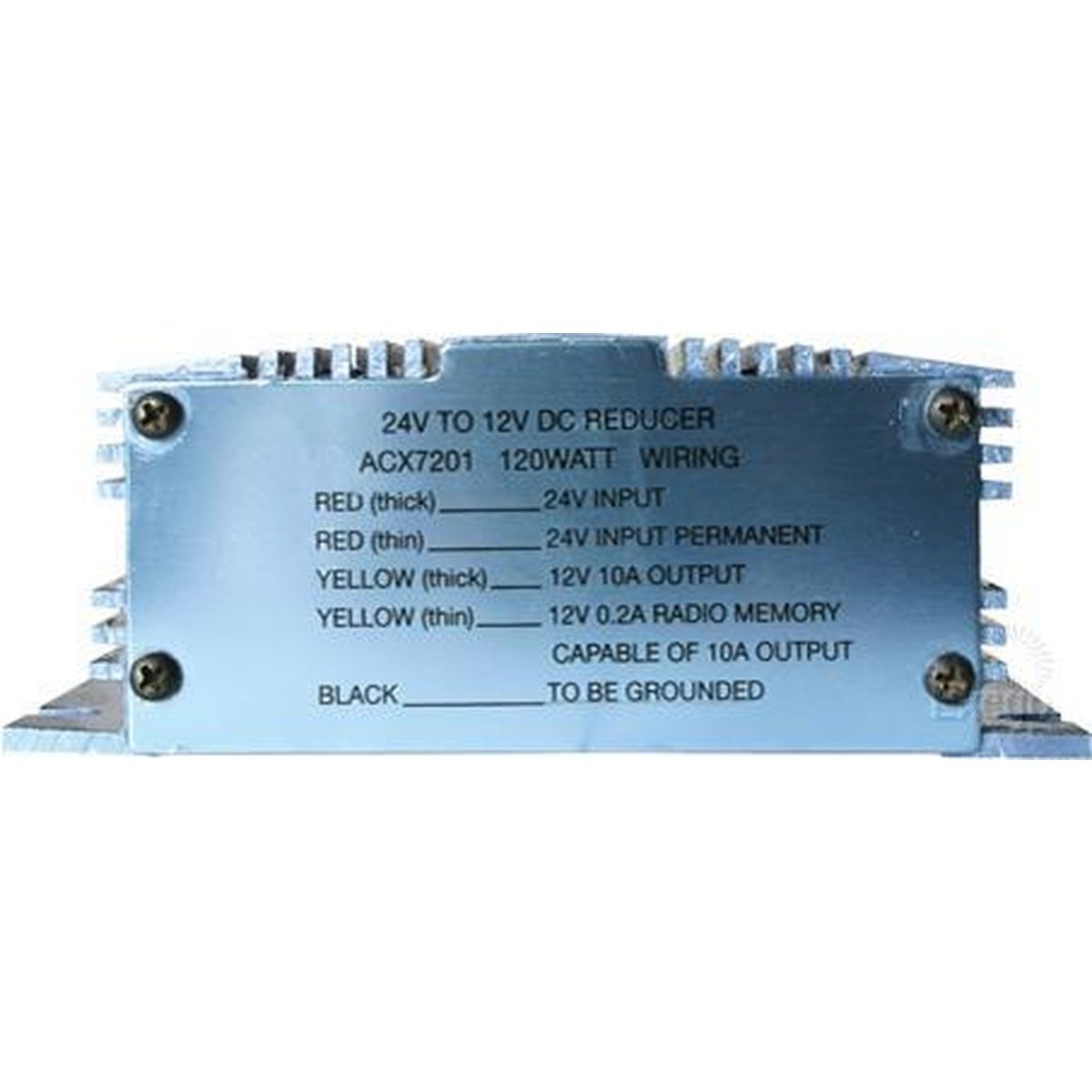 OEX Voltage Reducer 24V-12V Switch Mode Single Circuit 10A W/Memory Wire fits Radio ACX7201