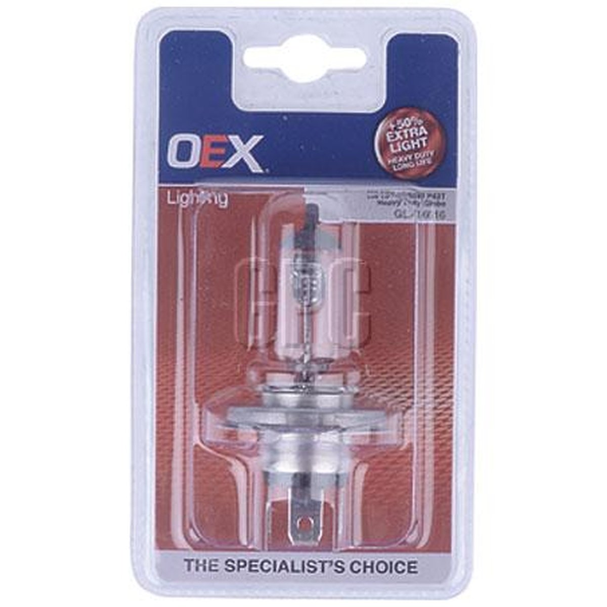 OEX H4 Globe 12V 60/55W Heavy Duty +50 GLX16616