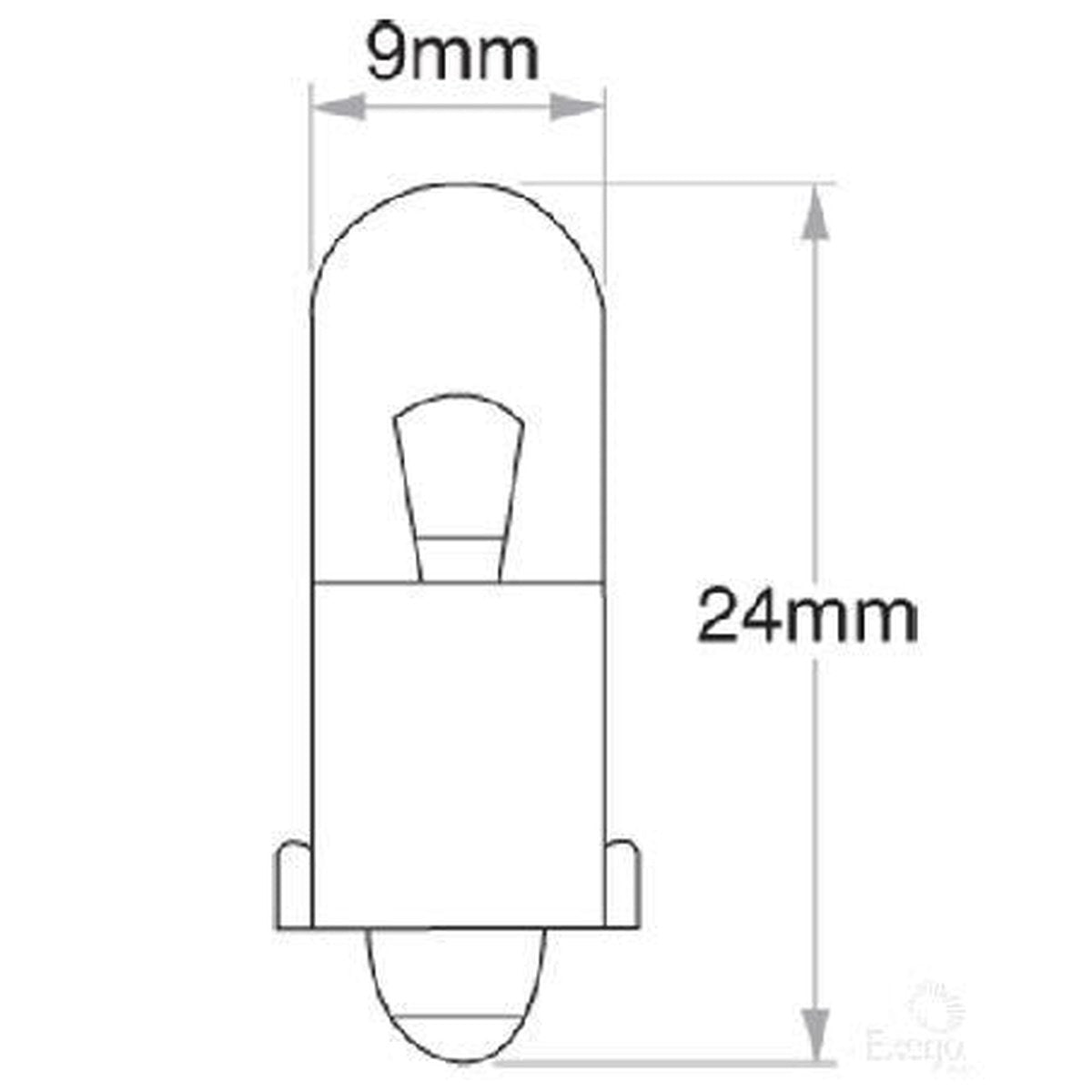 OEX Bayonet Globe 12V 2W Standard (Pack of 10) GLX21170