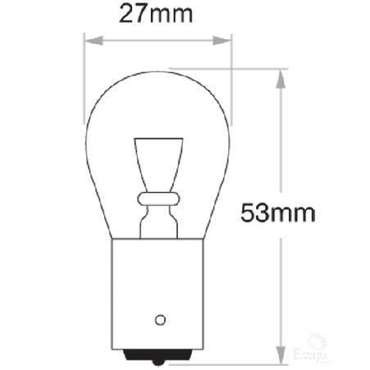 OEX Bayonet Globe 12V 21W Standard (Pack of 10) GLX23818