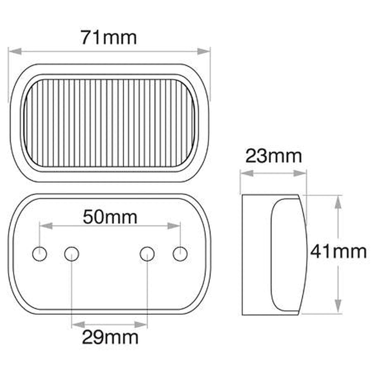 OEX Front Marker Light Clear LED 9-33V ILX3004