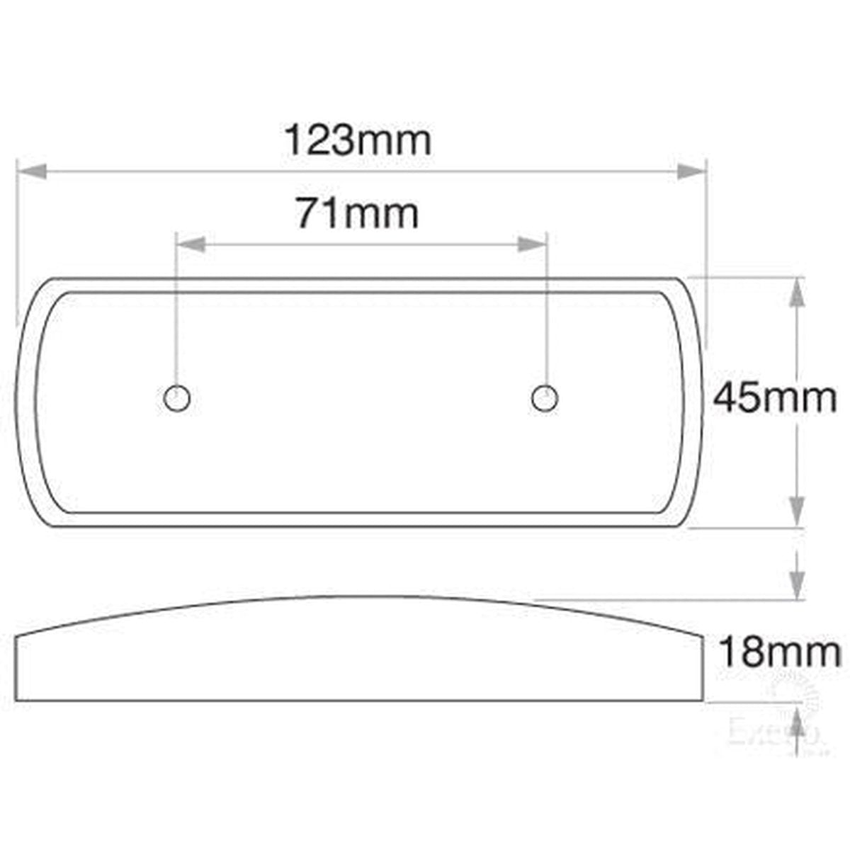 OEX Front Marker Light Clear LED 9-33V LLX30504