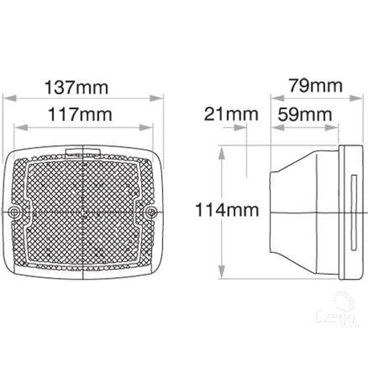 OEX Stop/Tail Light LED 9-33V LLX41203