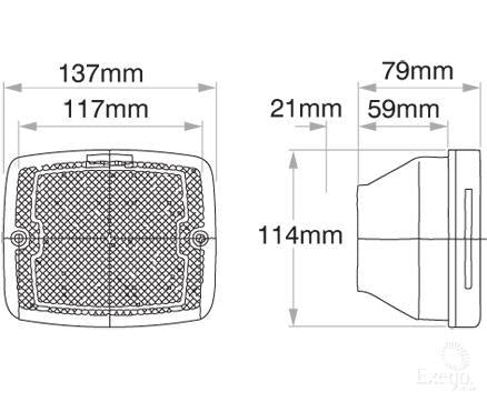 OEX Side Indicator Light LED 9-33V LLX41212