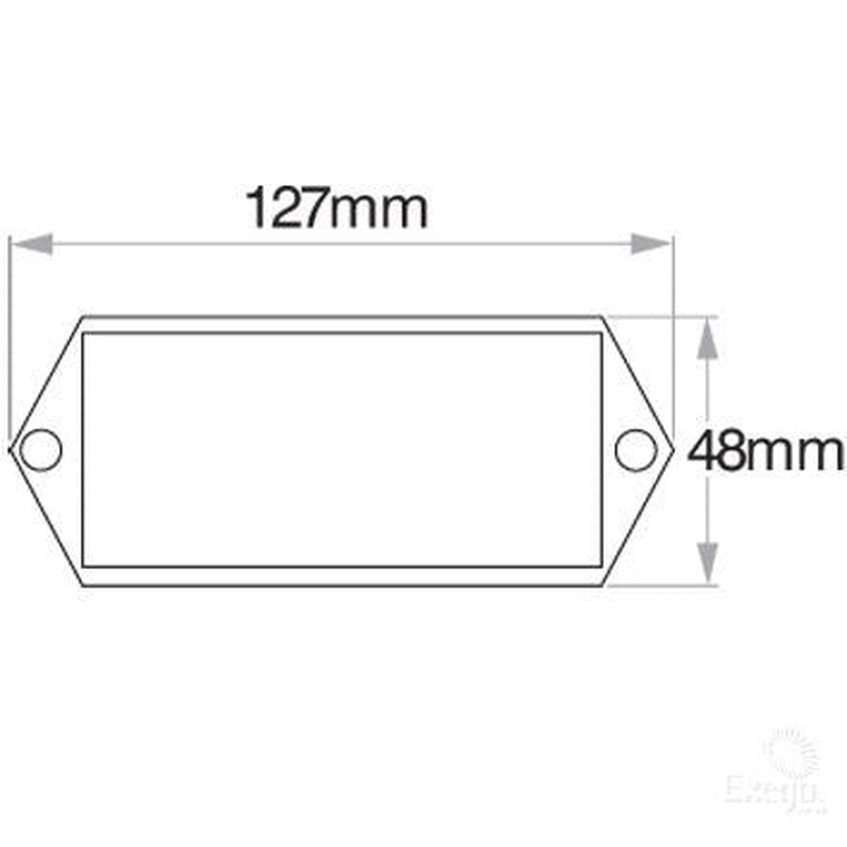 OEX Reflector Rectangle Amber 48x127mm (Pack of 10) LRX21271