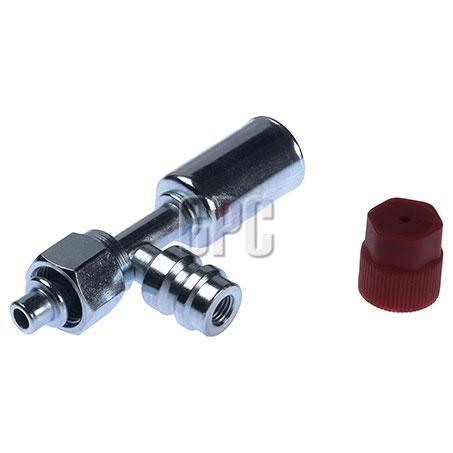 OEX Steel Fitting #6 fits Beadlock #6 Straight w/ R134a Port SFX1301-3
