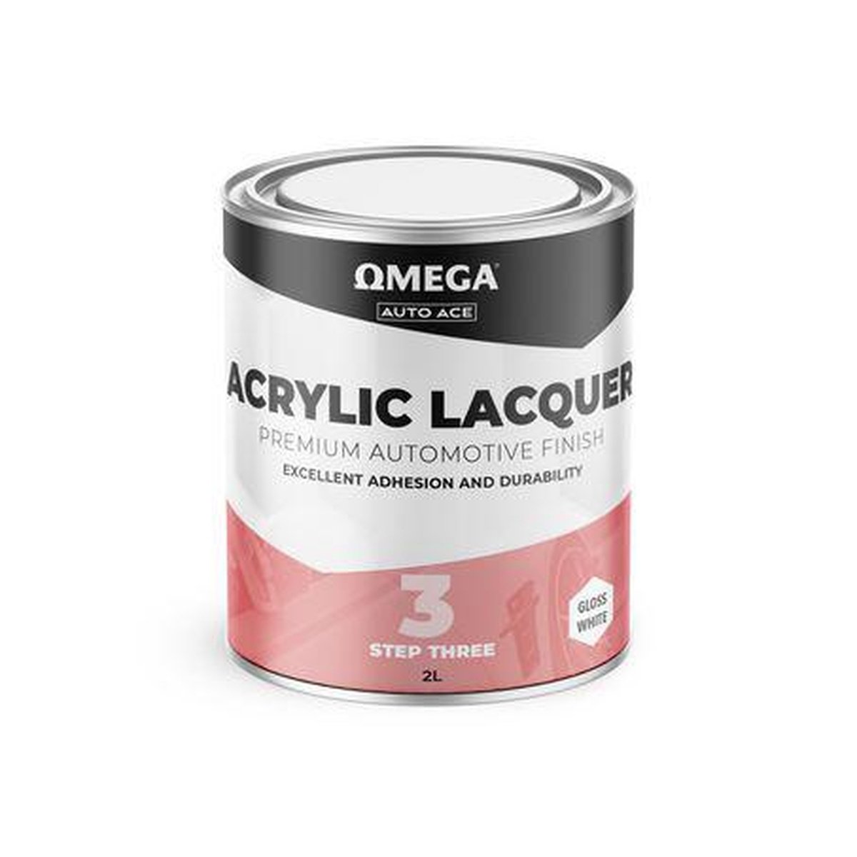 Omega Premium Acrylic Lacquer Gloss Finish White 2L AA-ALGW2L