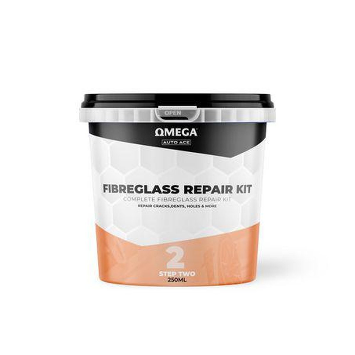 Omega Complete Fibreglass Repair Kit 250ml AA-FGR250ML