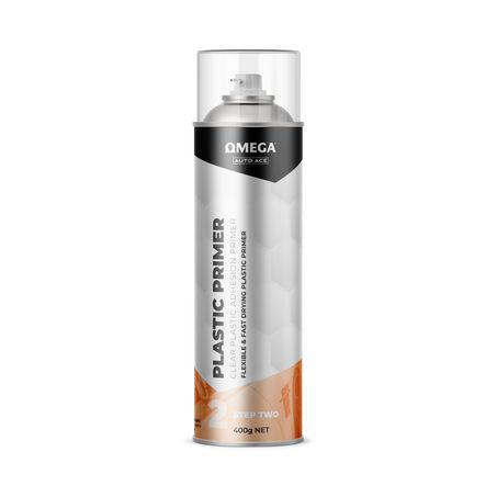 Omega Clear Plastic Adhesion Primer Aerosol Spray 400g AA-PP400G