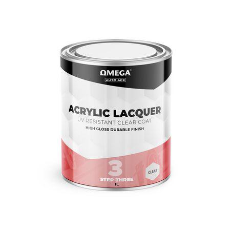 Omega Acrylic Lacquer Clear Top Coat UV Resistant 1L AA-TCC1L