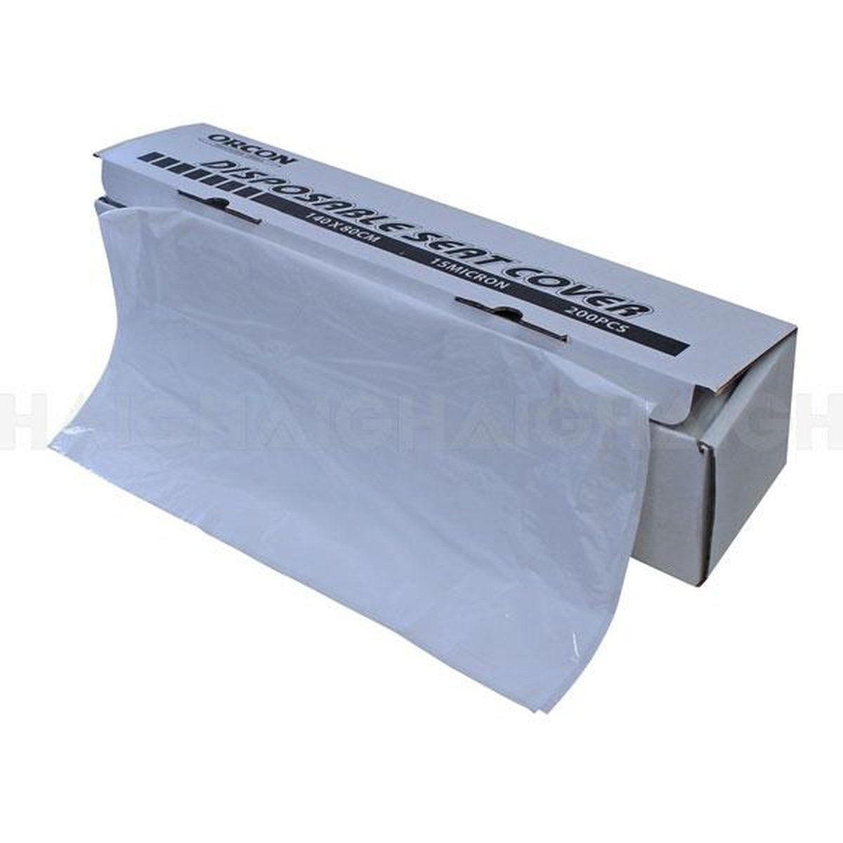 Orcon Disposable Plastic Seat Covers 200pc 140 x 80cm DSC15