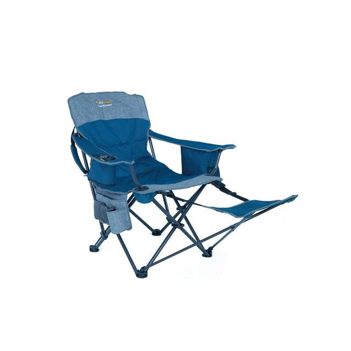 OZtrail Monarch Arm Chair with Side Storage & Foot Rest FCE-MONF-F