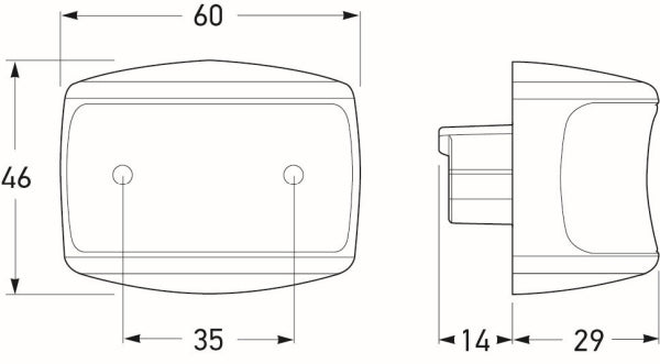 Hella Front Marker Light Clear LED 12 Or 24V 2074