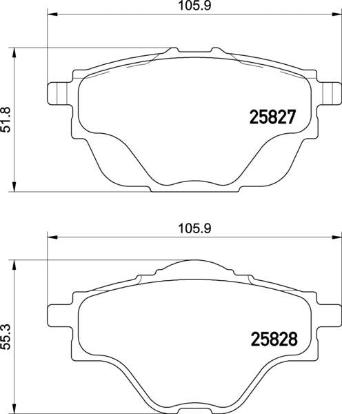 HELLA Pagid Brake Pad Set T2304