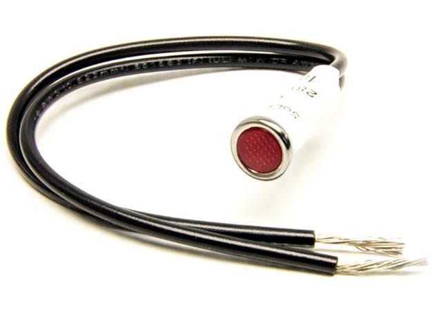 Painless 5/16" Dash Indicator Light 12 V Red PW80204