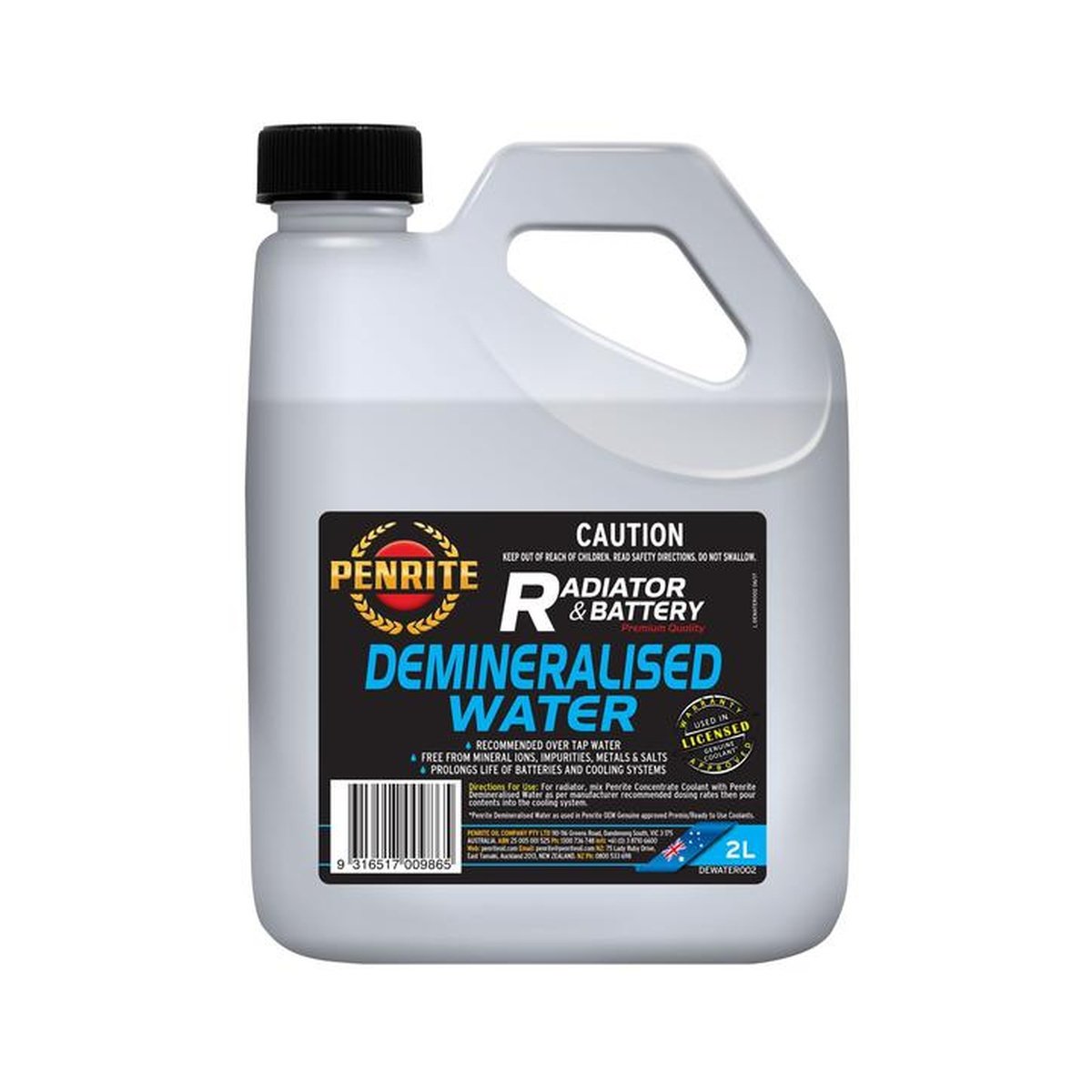 Penrite Demineralised Water 2L DEWATER002