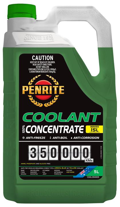 Penrite 350,000km Green Anti-Freeze Coolant Concentrate 5L COOL350PMX001