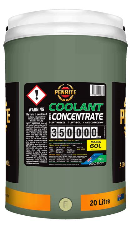 Penrite 350,000km Green Anti-Freeze Coolant Concentrate 20L COOL350PMX001