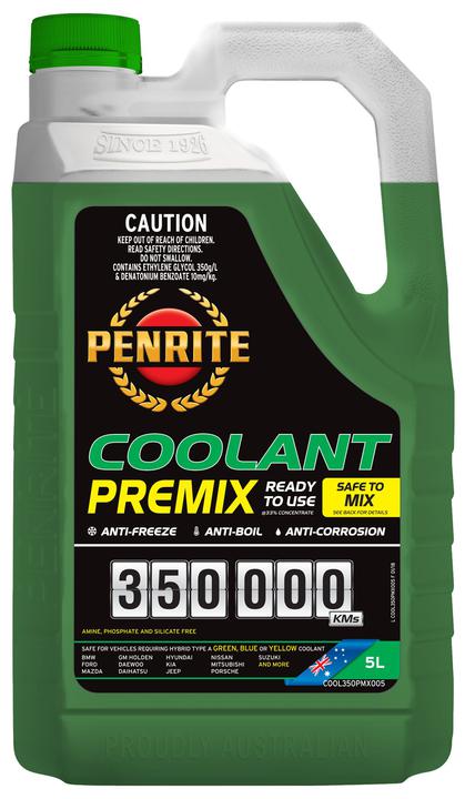 Penrite 350,000km Green Anti-Freeze Coolant Premix 5L COOL350PMX005