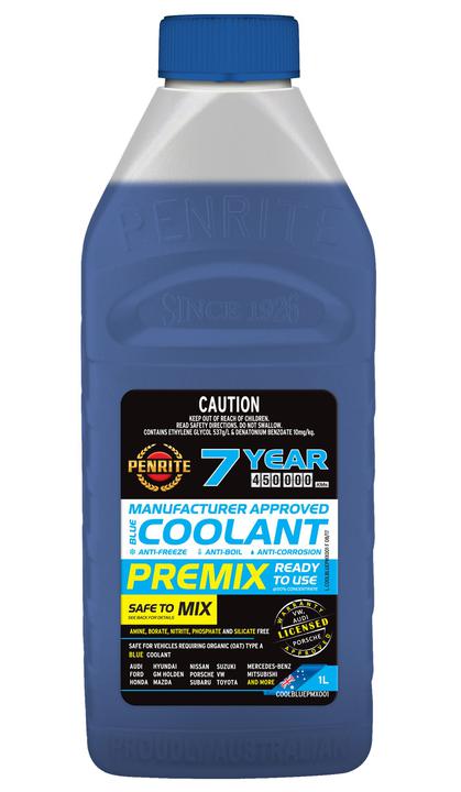 Penrite 7 Year 450,000km Blue Coolant Premix 1L COOLBLUEPMX001