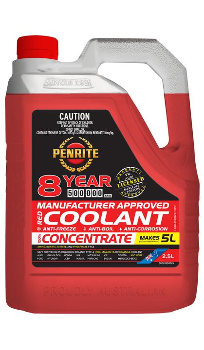 Penrite 8 Year 500,000km Red Coolant Concentrate 2.5L COOLRED0025