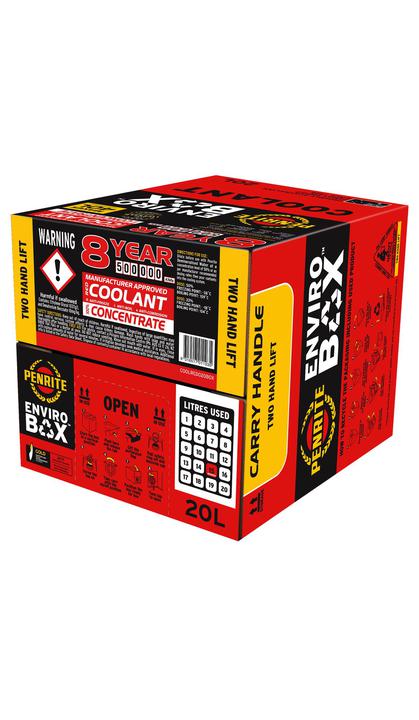Penrite 8 Year 500,000km Red Coolant Concentrate Enviro Box 20L COOLRED020BOX