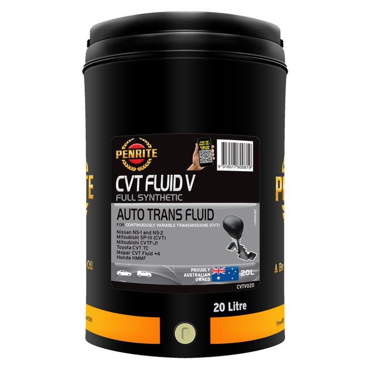Penrite CVT Full-Syn Transmission Fluid V 20L CVTV020