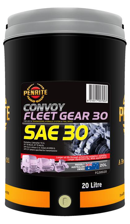 Penrite Convoy Fleet Gear 30 SAE 10 Premium Mineral 20L FG30020